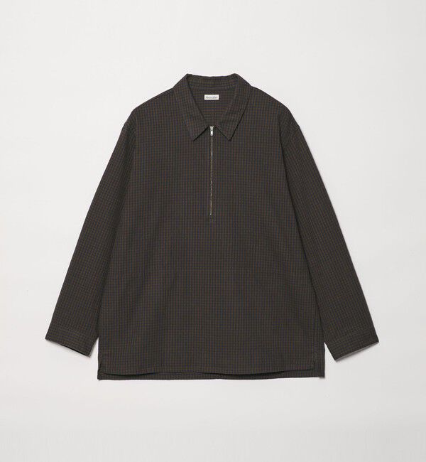 STEVEN ALAN「＜Steven Alan＞ コットンビエラ チェック ジップ プルオーバー」|その他|NAVY
