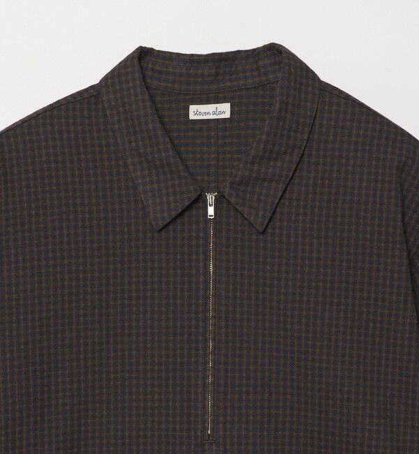 STEVEN ALAN「＜Steven Alan＞ コットンビエラ チェック ジップ プルオーバー」|その他|