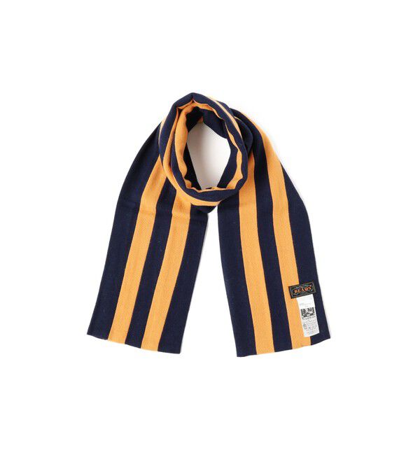BEAMS PLUS「ENGLISH TRADITION &times; BEAMS PLUS / 別注 スクールマフラー」|マフラー|NVY*GLD