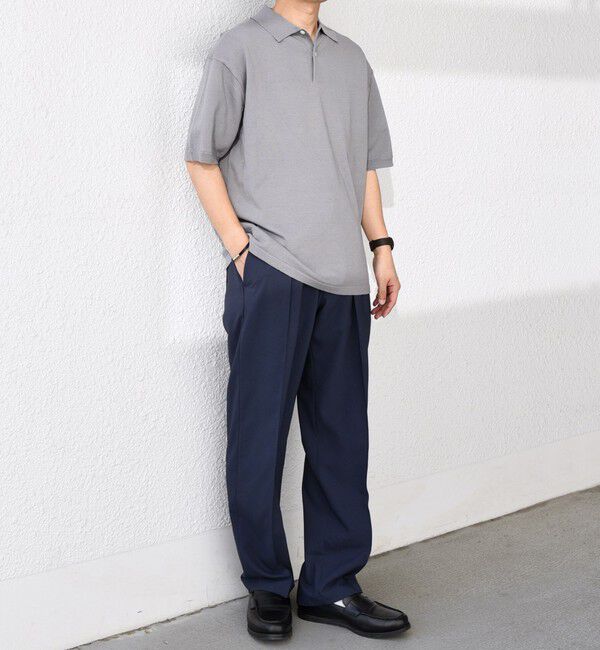 SHIPS any「SHIPS any:〈接触冷感〉ハイゲージ リネンミックス サマー ニット ポロシャツ 25SS◇」|ポロシャツ|