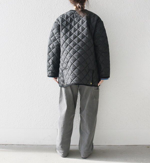 SHIPS any「Traditional Weatherwear: ARKLEY キルティング ミドル ノーカラー コート」|ノーカラーコート|