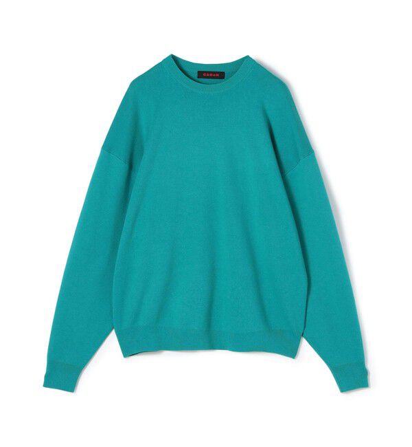 CABaN「CABaN コットンカシミヤ クルーネックプルオーバー」|ニット・セーター|55 ターコイズ