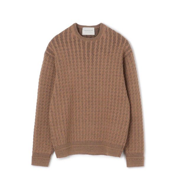 TOMORROWLAND MENS「TOMORROWLAND tricot アルパカポリエステルケーブル クルーネックプルオーバー」|ニット・セーター|45 キャメル