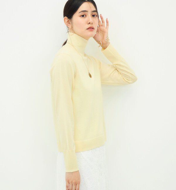 NOLLEY'S sophi「【新色追加】【一部WEB限定カラー】《抗ピンリング/手洗い可能》ウール100 18Ｇハイネックプルオーバー」|ニット・セーター|