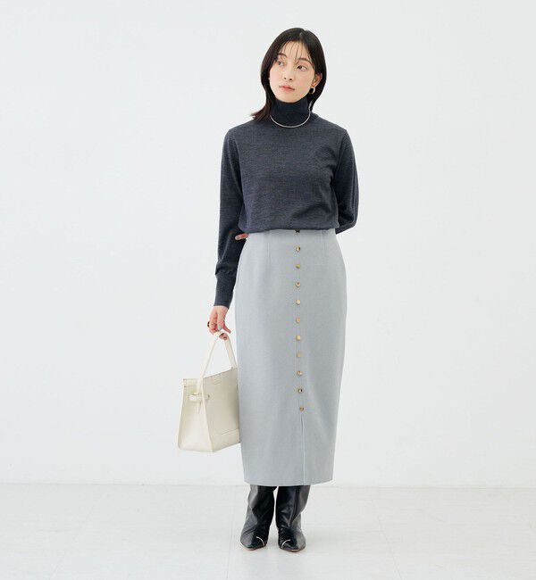 NOLLEY'S sophi「【新色追加】【一部WEB限定カラー】《抗ピンリング/手洗い可能》ウール100 18Ｇハイネックプルオーバー」|ニット・セーター|