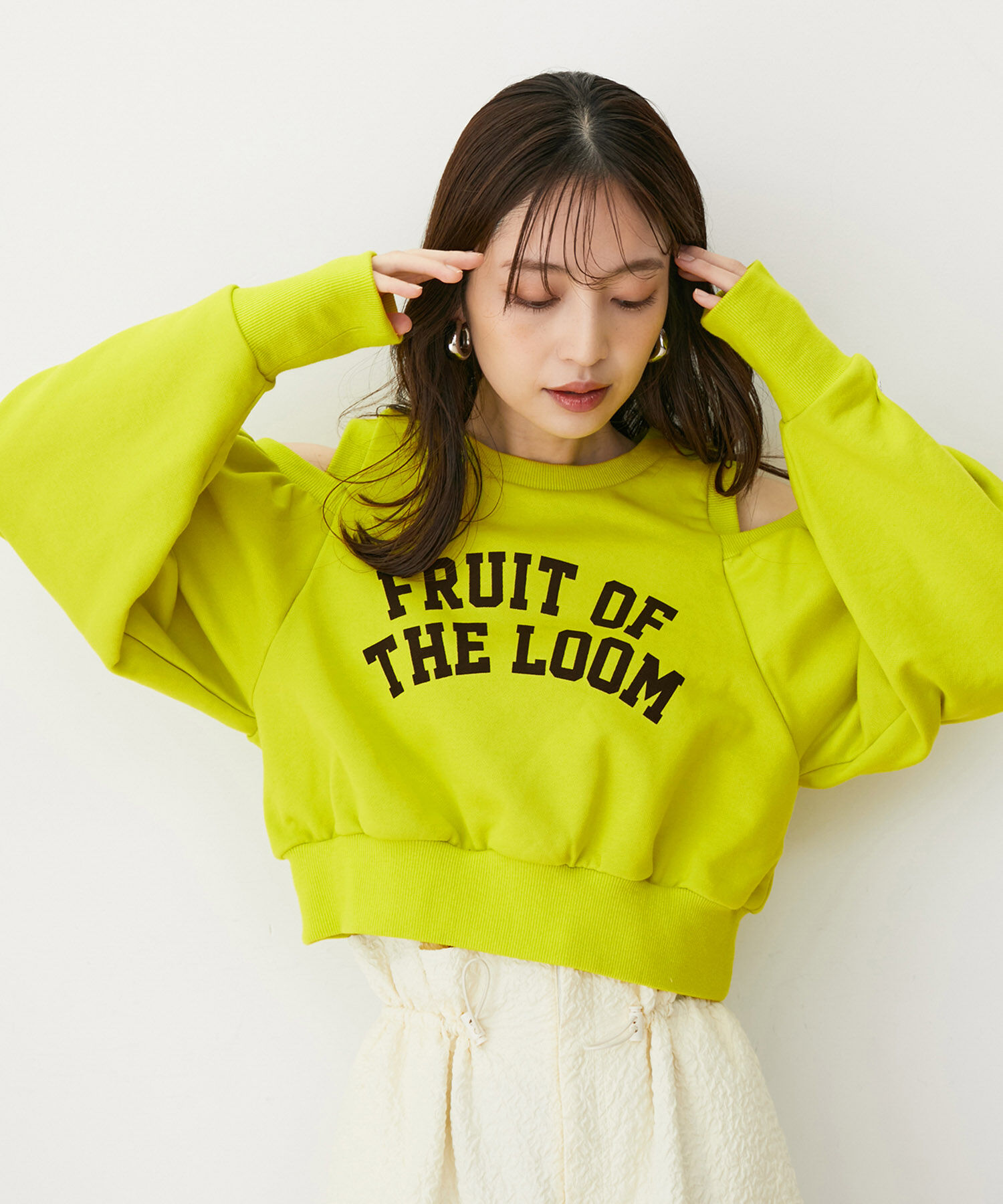 VIS「【FRUIT OF THE LOOM別注】オープンショルダースウェット」|スウェット・ジャージ|