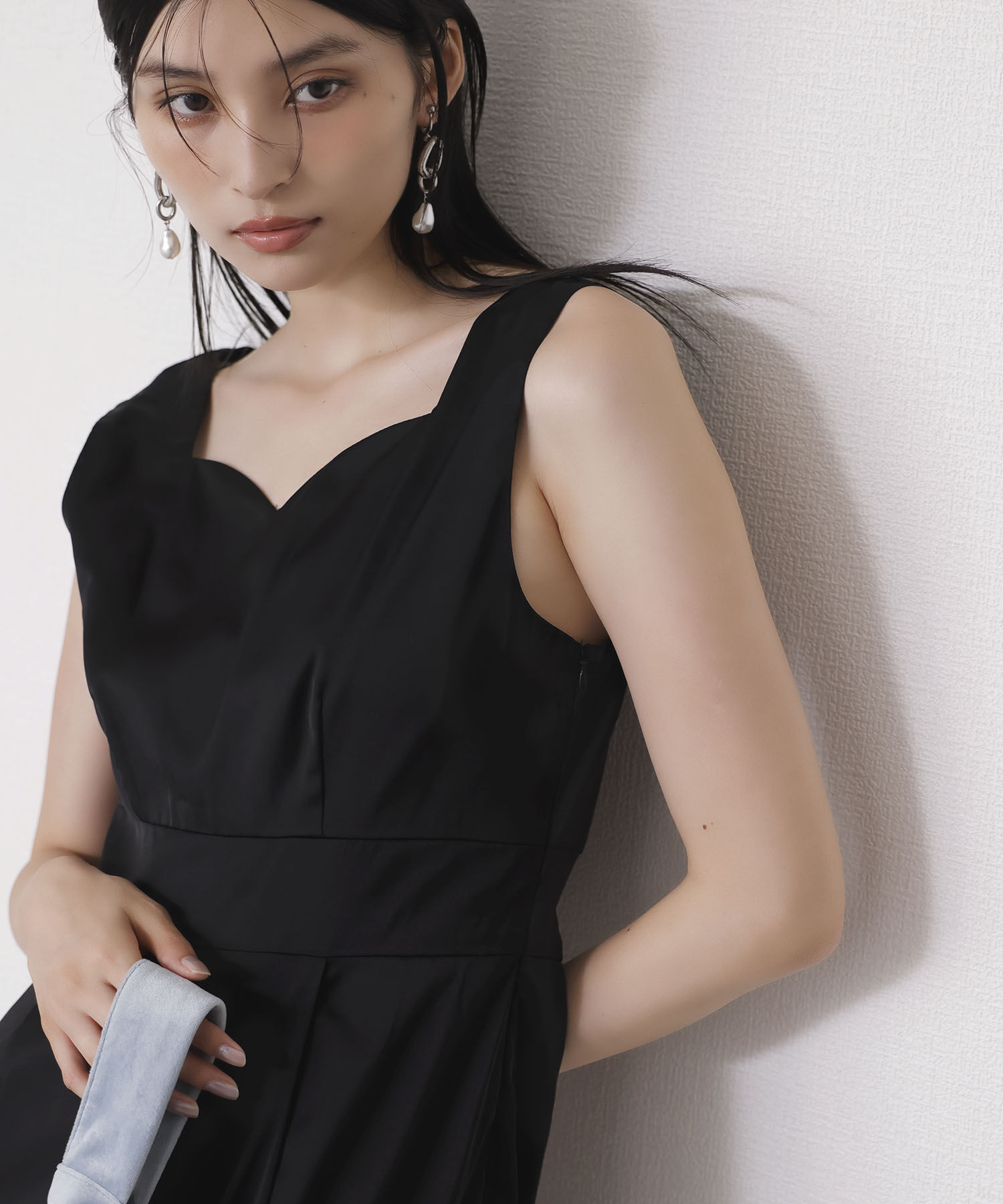 VIS「【VISDRESS】チュールフリルセットオールインワン【低身長向けサイズ有】」|オールインワン|