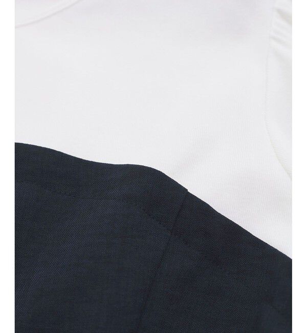VIS「【新色追加】【美easy】釦ビスチェTシャツドッキングプルオーバー【接触冷感/洗える】」|Tシャツ・カットソー|