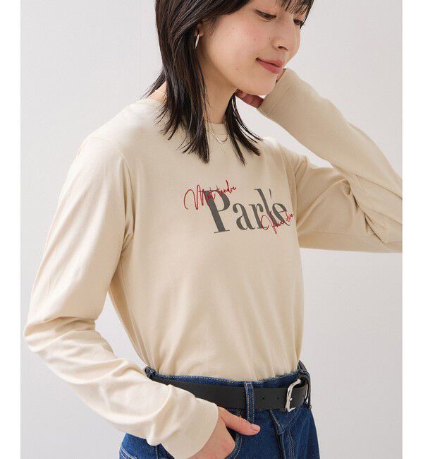 VIS「フォト＆ロゴアソートロングスリーブTシャツ」|Tシャツ・カットソー|ベージュ(27)