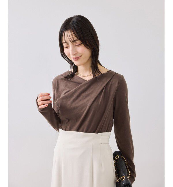 VIS「ドレープオフショルロンT/一部WEB限定カラー・イージーケア」|Tシャツ・カットソー|
