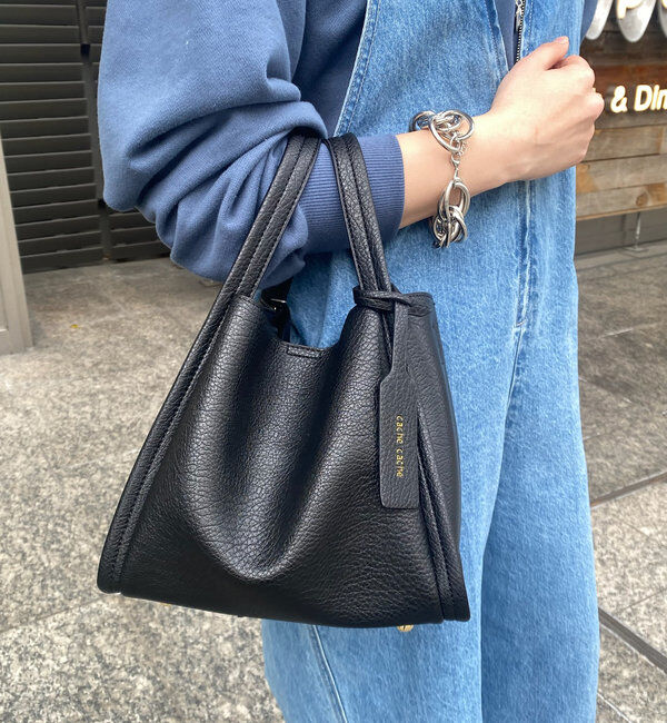  「【ベストセラーアイテム】ミニショルダー付ソフトレザー調ミニバッグ」|トートバッグ|