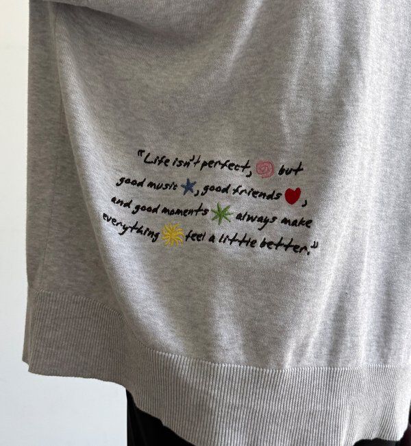  「【WEB限定】レタリング刺繍カーディガン」|カーディガン|
