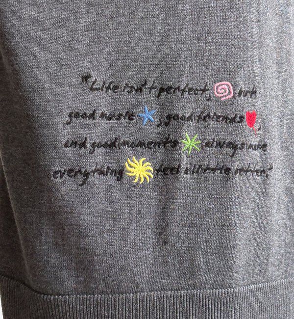  「【WEB限定】レタリング刺繍カーディガン」|カーディガン|