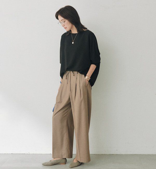  「リブ付きジョーゼットドルマンブラウス」|シャツ・ブラウス|