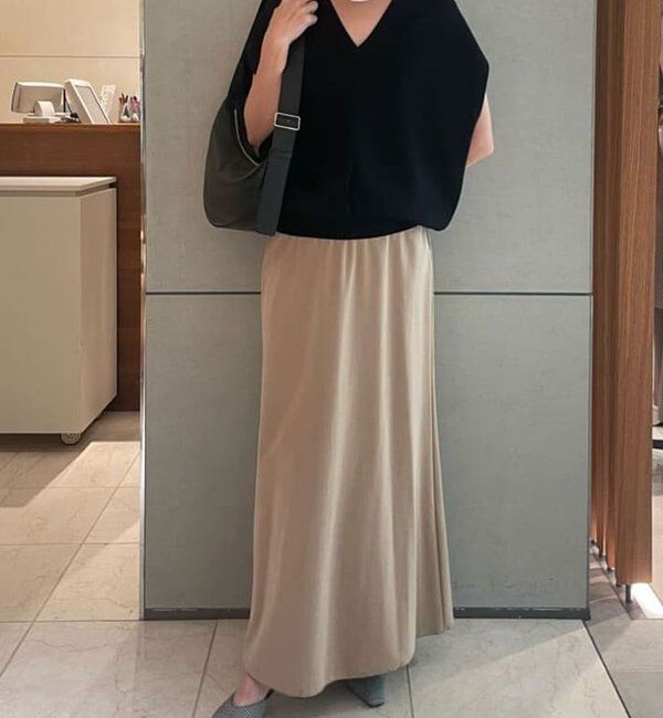 「【セットアップ対応】【イージーケア】キュプラジャージースカート」|スカート|