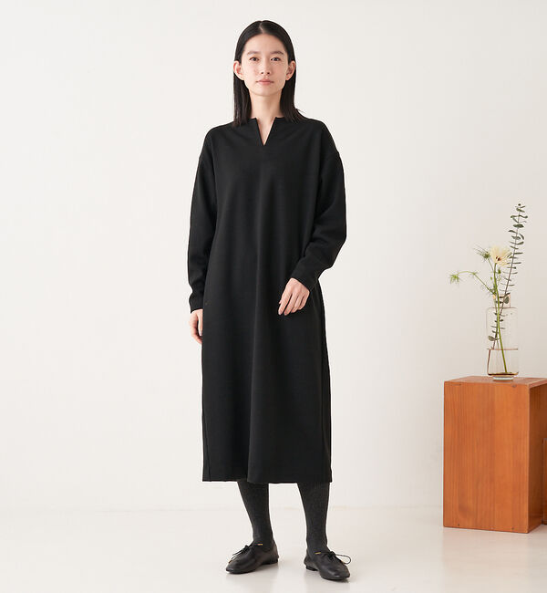 collex「ウール混 バックフォルム前スリットワンピース」|ワンピース|