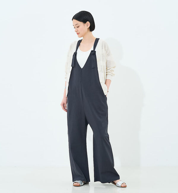collex「カットサロペット」|オールインワン|チャコールグレー