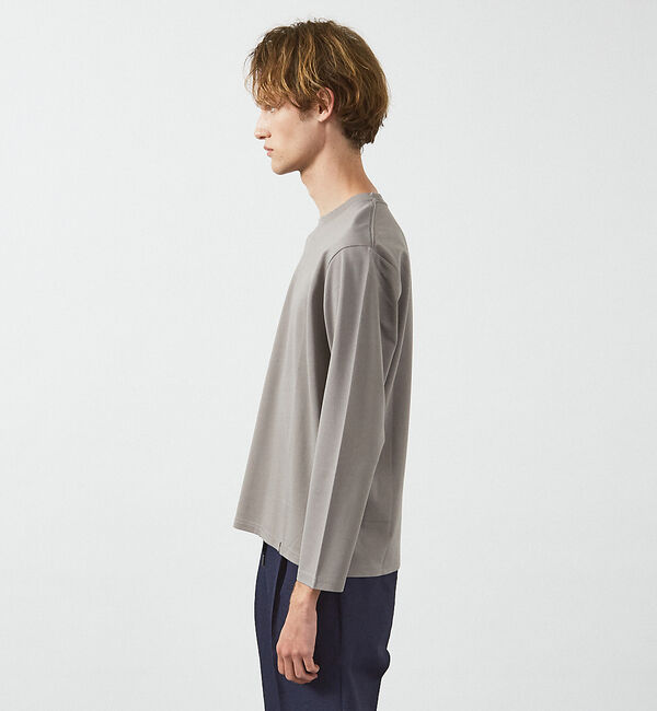 ABAHOUSE「【定番】ドレスポンチ クルーネック 長袖Tシャツ / ストレッチ」|Tシャツ・カットソー|