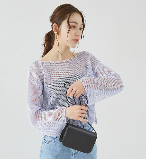 Rouge vif「麻混ペーパーヤーンプルオーバー」|ニット・セーター|