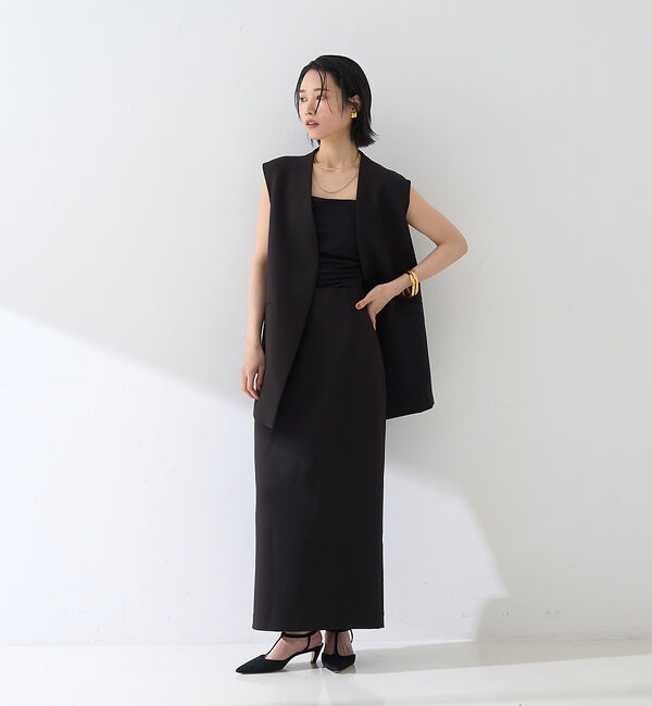 Rouge vif「【セットアップ対応】【3サイズ展開】ストレッチダブルクロスタイトスリットスカート」|スカート|