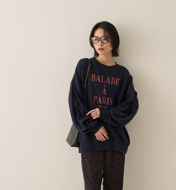 Rouge vif「裏毛ロゴタックスリーブスウェット」|スウェット・ジャージ|