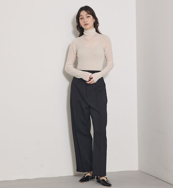qualite「【冬の主役レイヤード】ウールカシミアシアータートルニット」|ニット・セーター|