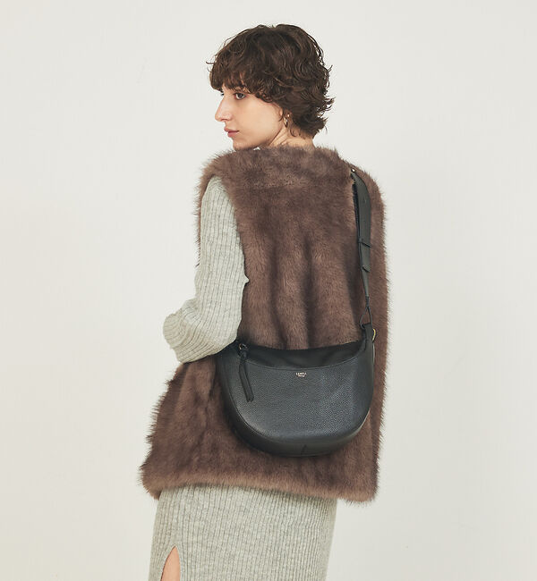 LOWELL things「【VERY掲載】Mois/レザーハーフMOONショルダー」|ショルダー・メッセンジャー|