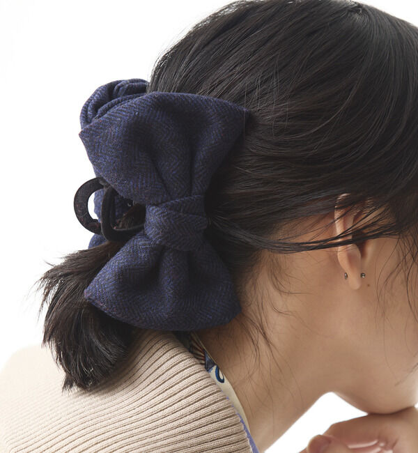 TIARA「《別注》【TRESSE/トレス】25THリボンビッグヘアクリップ」|その他|NAVY
