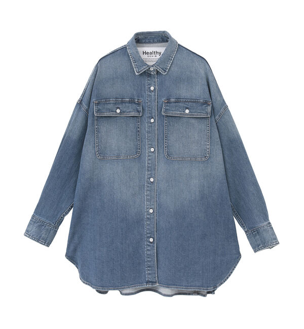 Liesse「【HEALTHY DENIM/ヘルシーデニム】デニムシャツ（Almond）」|シャツ・ブラウス|ブルー