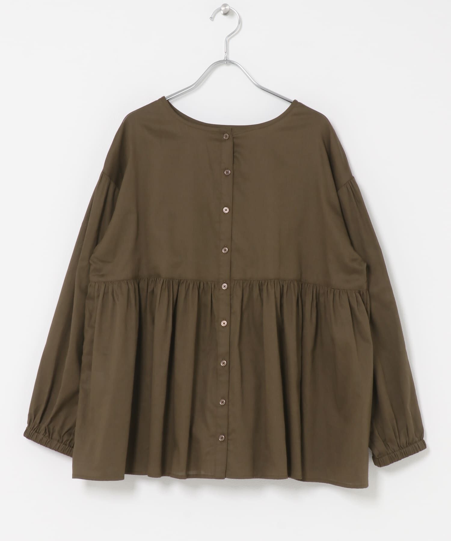 URBAN RESEARCH DOORS「コットンツイル2WAYギャザーブラウス 26AW」|シャツ・ブラウス|