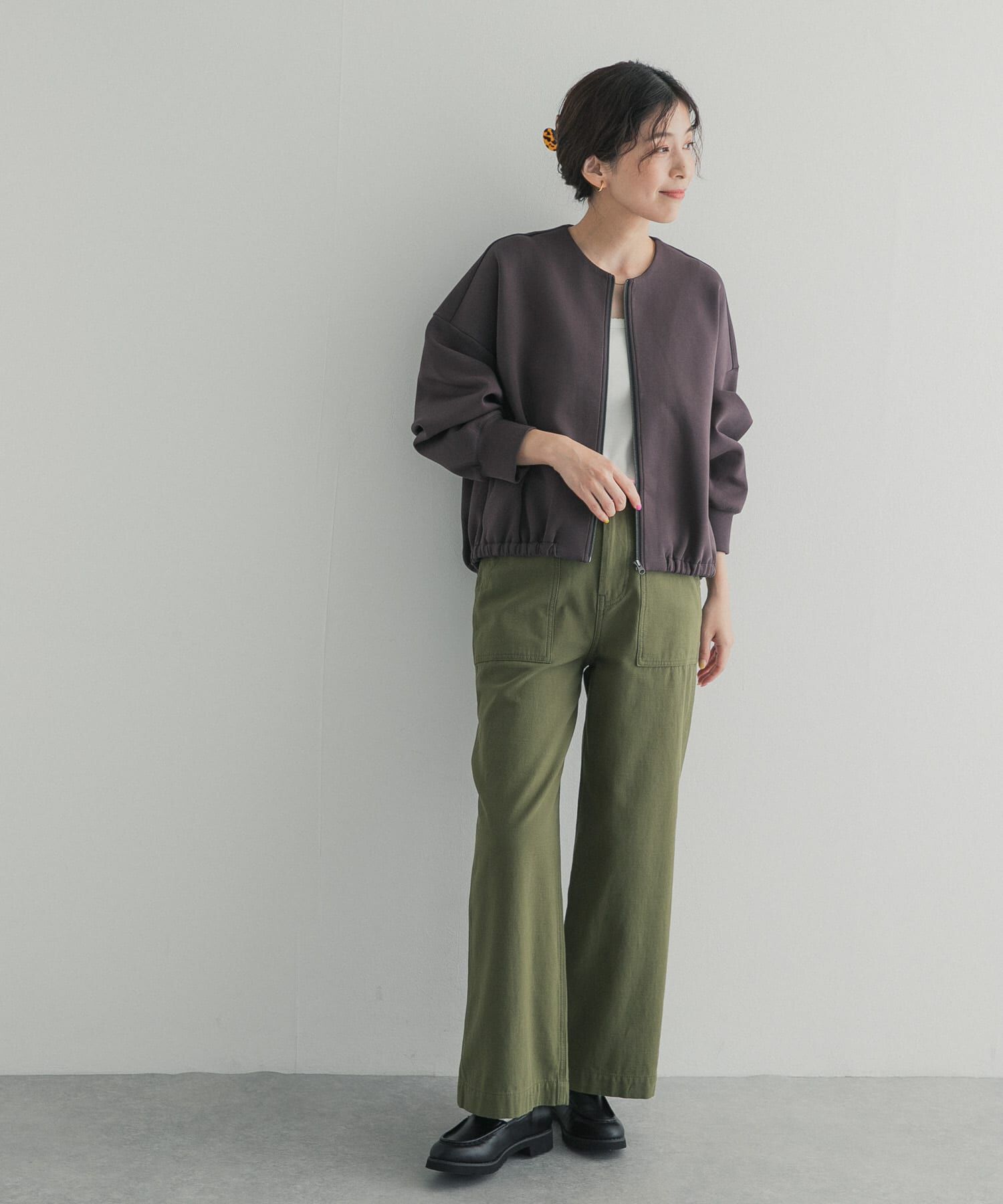 URBAN RESEARCH DOORS「ダンボールZIPカーディガン 26AW」|カーディガン|