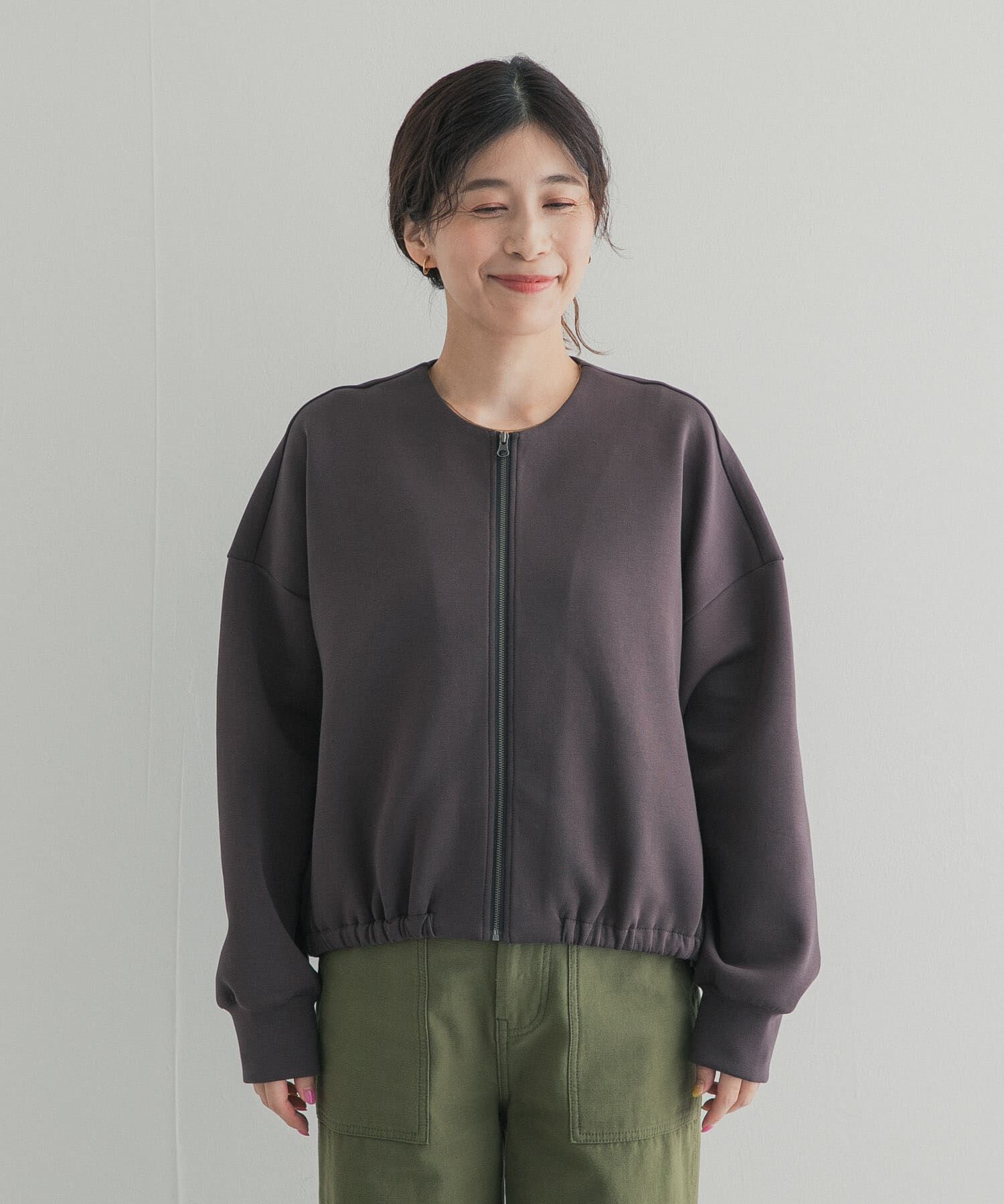URBAN RESEARCH DOORS「ダンボールZIPカーディガン 26AW」|カーディガン|