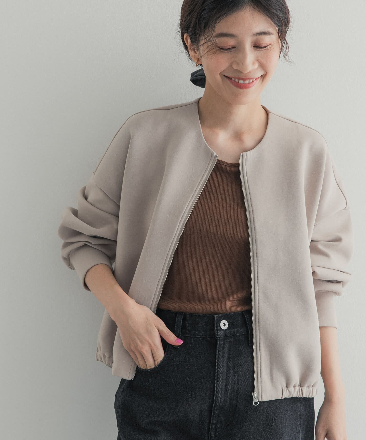 URBAN RESEARCH DOORS「ダンボールZIPカーディガン 26AW」|カーディガン|