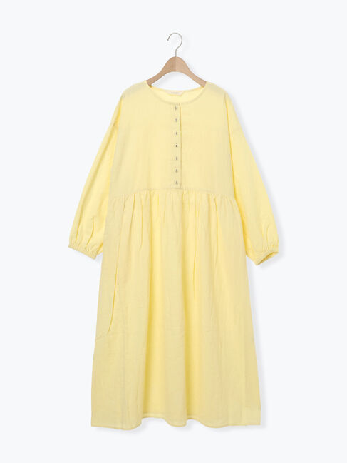 Samansa Mos2「【Cross&times;Linen】ギャザーワンピース」|ワンピース|