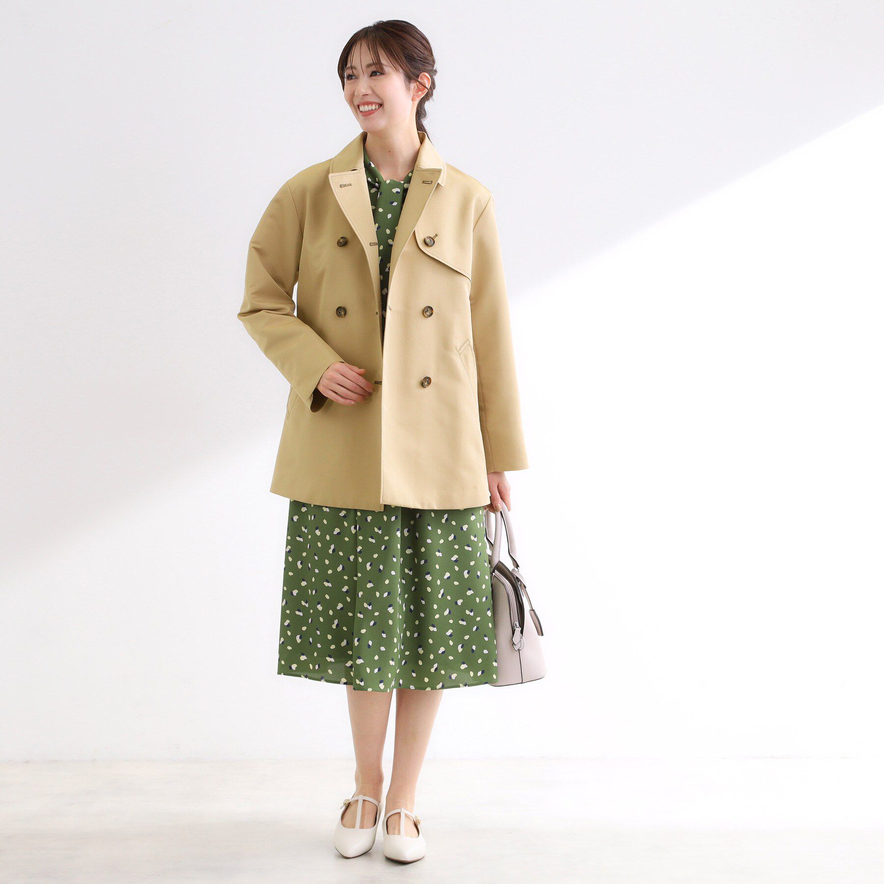 Reflect「【オン・オフ着回しやすい◎】ダブルブレストジャケット」|ステンカラーコート|