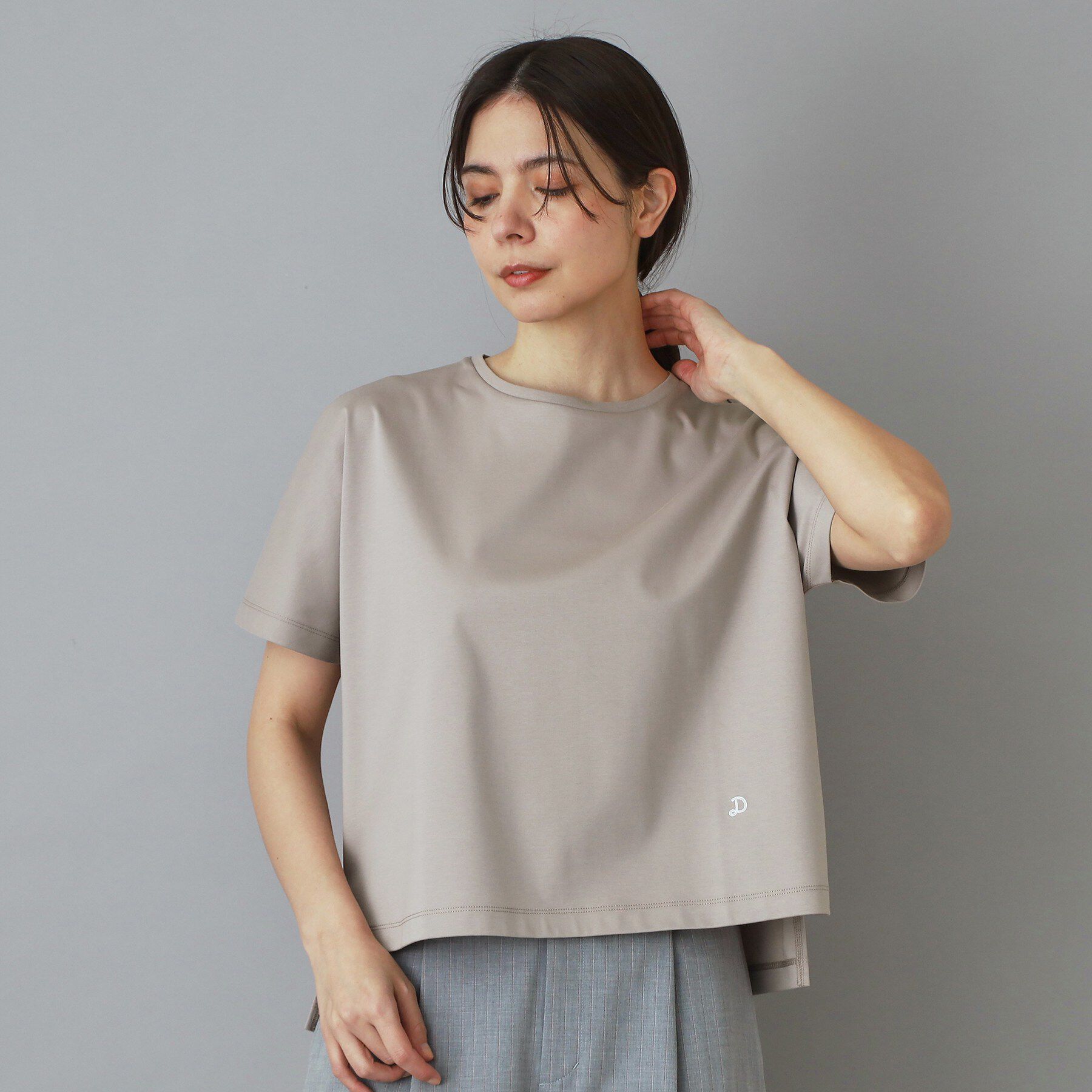 DRESSTERIOR「【接触冷感／抗菌防臭／消臭】アイスクリアコットンドルマンTシャツ」|Tシャツ・カットソー|