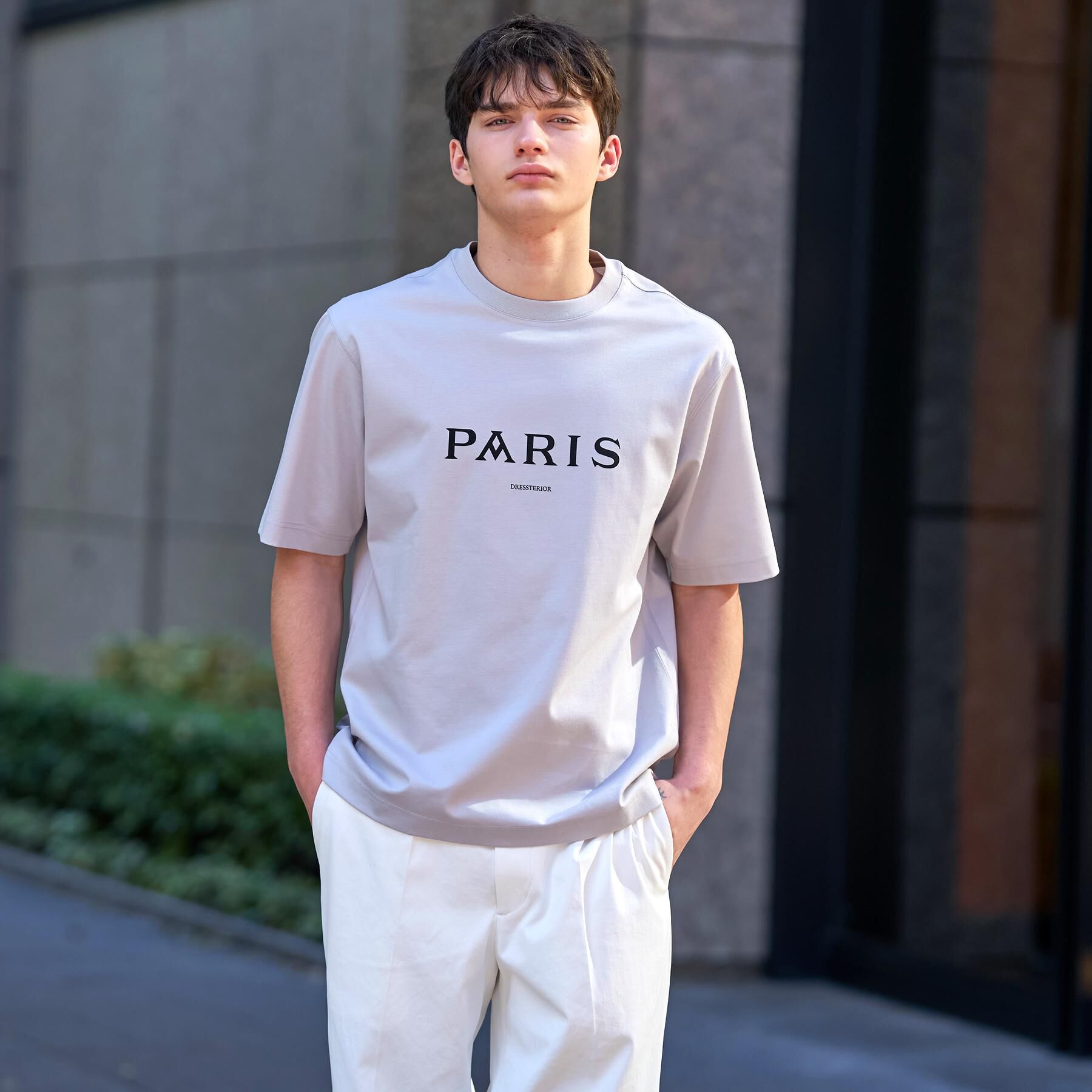 DRESSTERIOR「【接触冷感／UVカット／抗菌防臭／しわ防止】クールデオドラント ロゴTシャツ」|Tシャツ・カットソー|