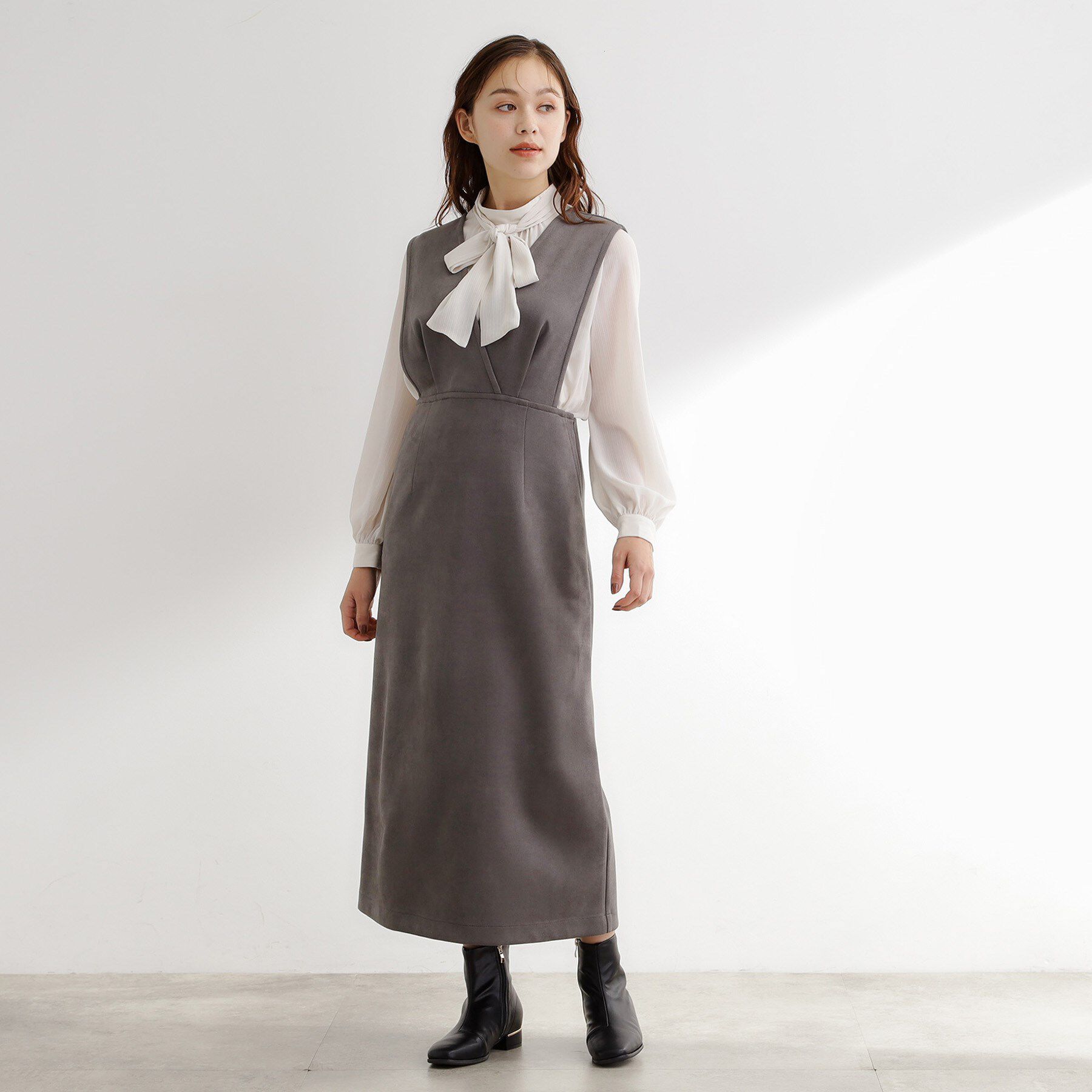 grove「【人間工学/優しい履き心地】ストレッチメタルパーツブーツ」|ショートブーツ|