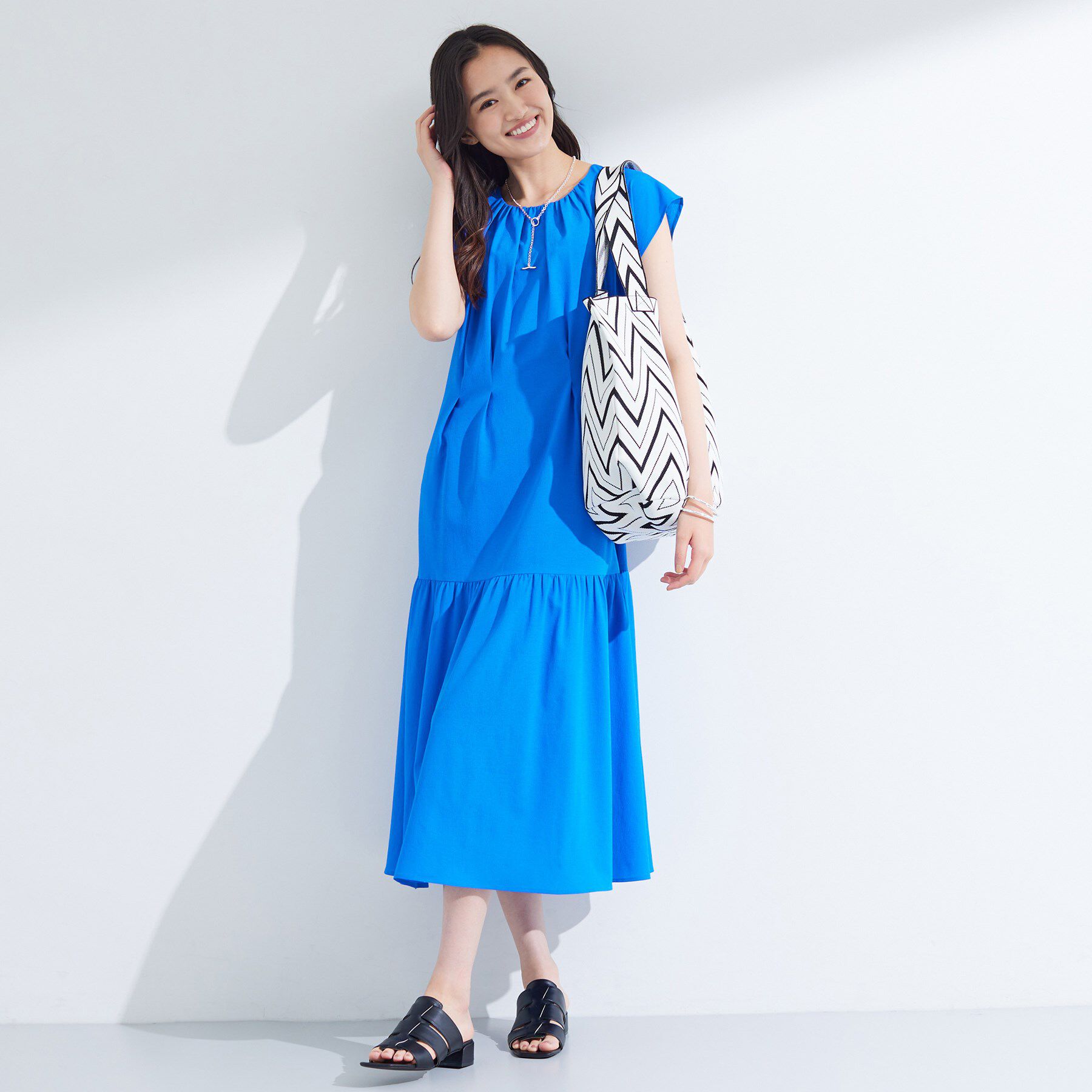 INDIVI「【選べる柄／WEB限定カラー】ビッグニットバッグ」|トートバッグ|