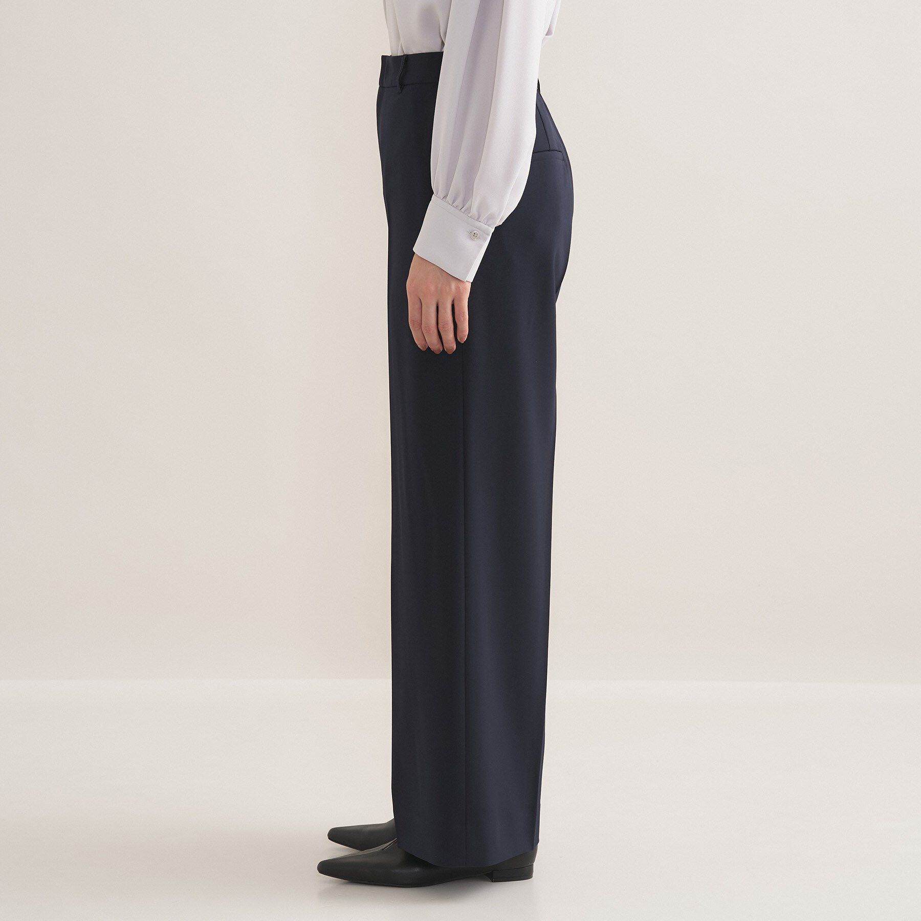 INDIVI「【通勤スーツ／洗える】ストレッチワイドパンツ」|スーツ|