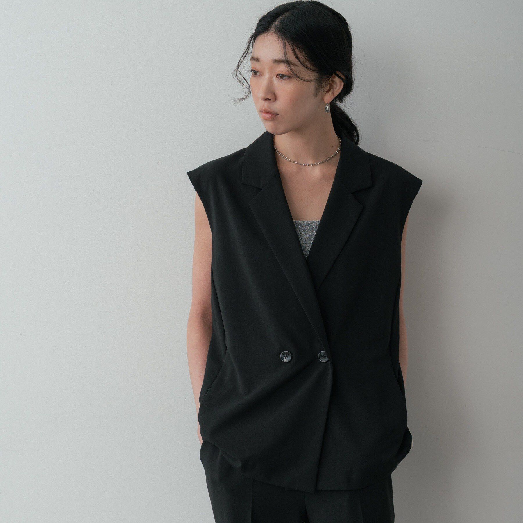 GALLEST「Comfy SET UP｜ベルテッドジレ【セットアップ対応／通勤／カセット服／接触冷感／UVカット】」|ベスト・ジレ|