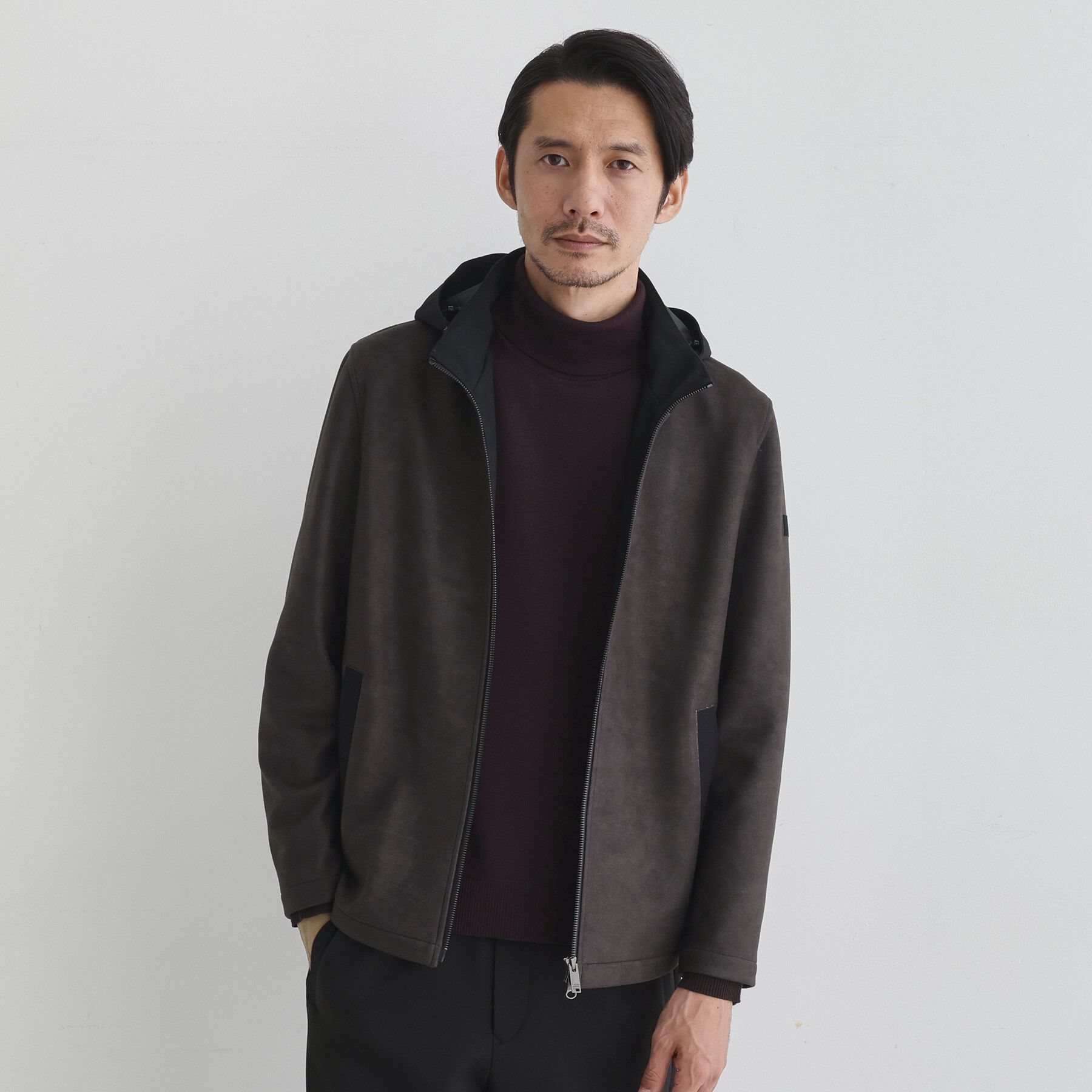 TAKEO KIKUCHI「【JUST ONE LAYER】ダウンファブリック ジップアップ フード ブルゾン」|ブルゾン・スタジャン|