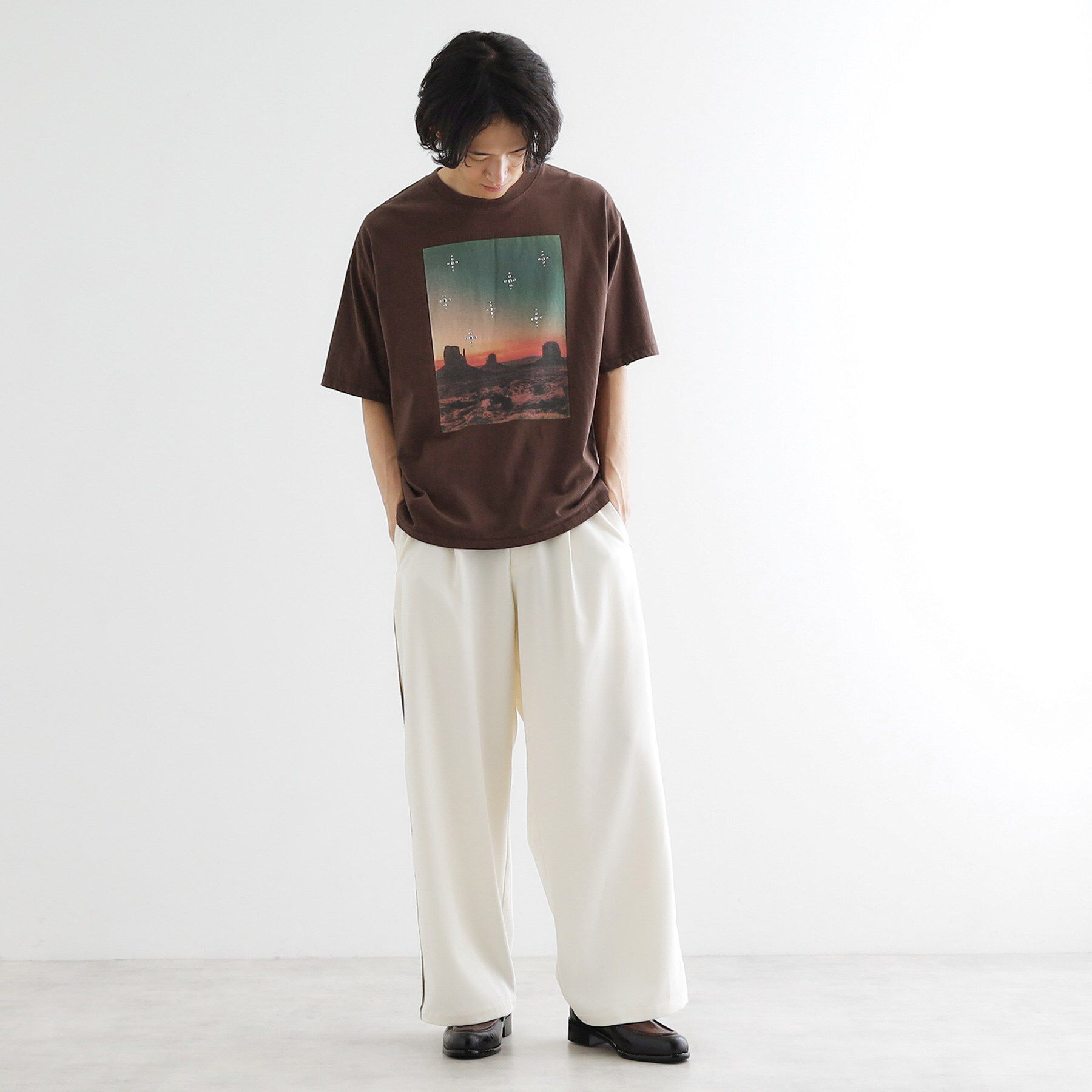 tk.TAKEO KIKUCHI「ウェスタンフォトスタッズTシャツ」|Tシャツ・カットソー|