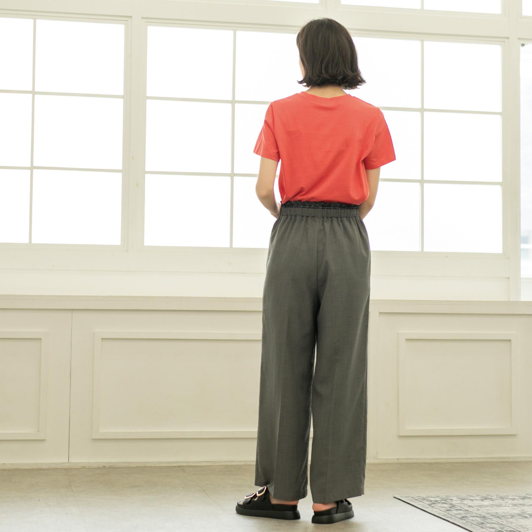 OPAQUE.CLIP「ウエストサテン使いイージーワイドパンツ【洗濯機洗い可】」|その他|