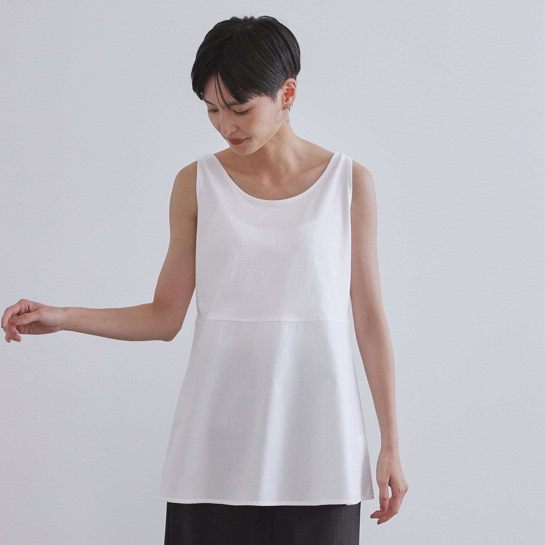 OPAQUE.CLIP「《ツインセット》リラクシーサイドスリットニット&times;ドッキングタンク【洗濯機洗い可】」|その他|