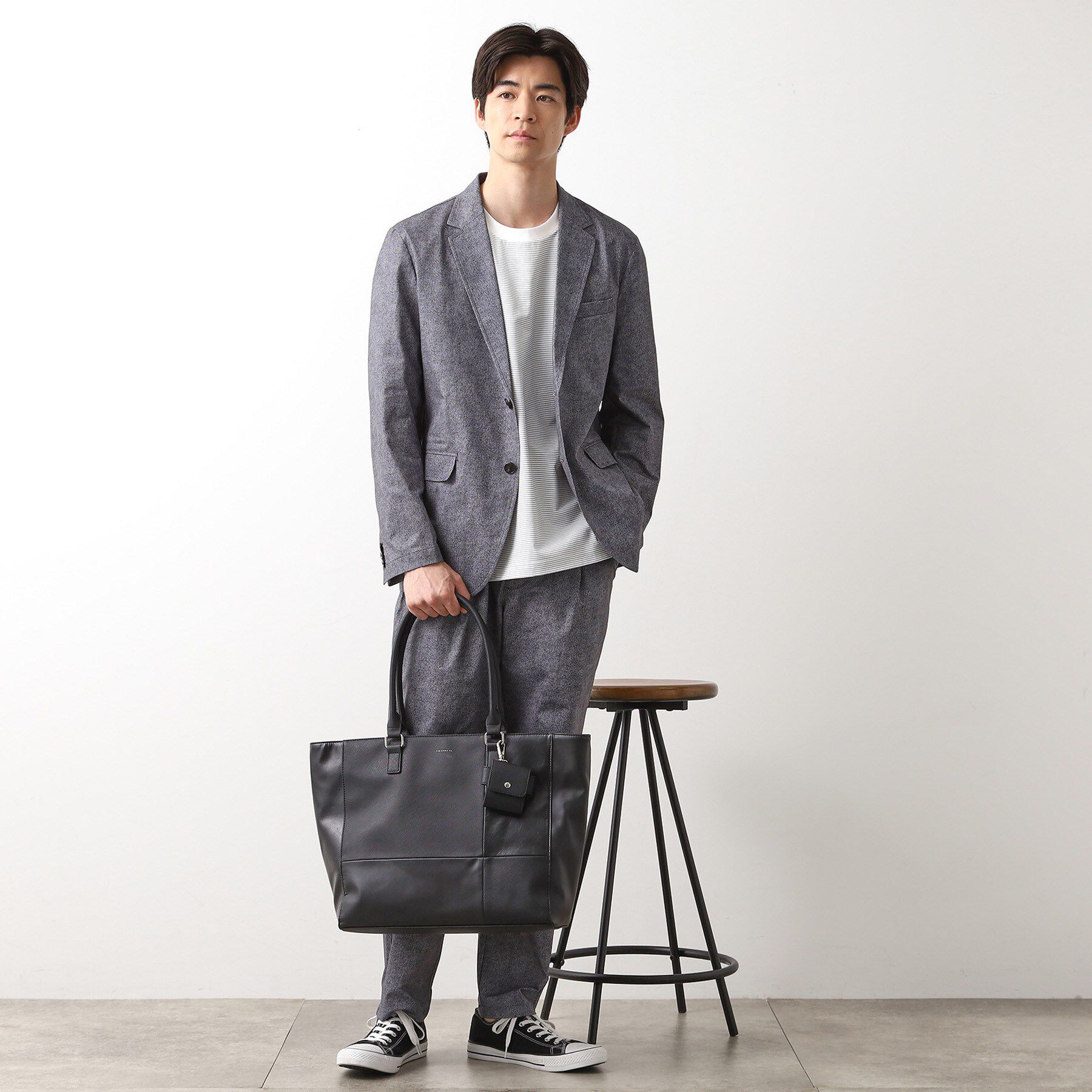 THE SHOP TK「【ご好評につき再入荷！！】合皮トートバッグ イヤホンケース付き/A4収納可/PCスリーブ付き/ビジネ」|トートバッグ|