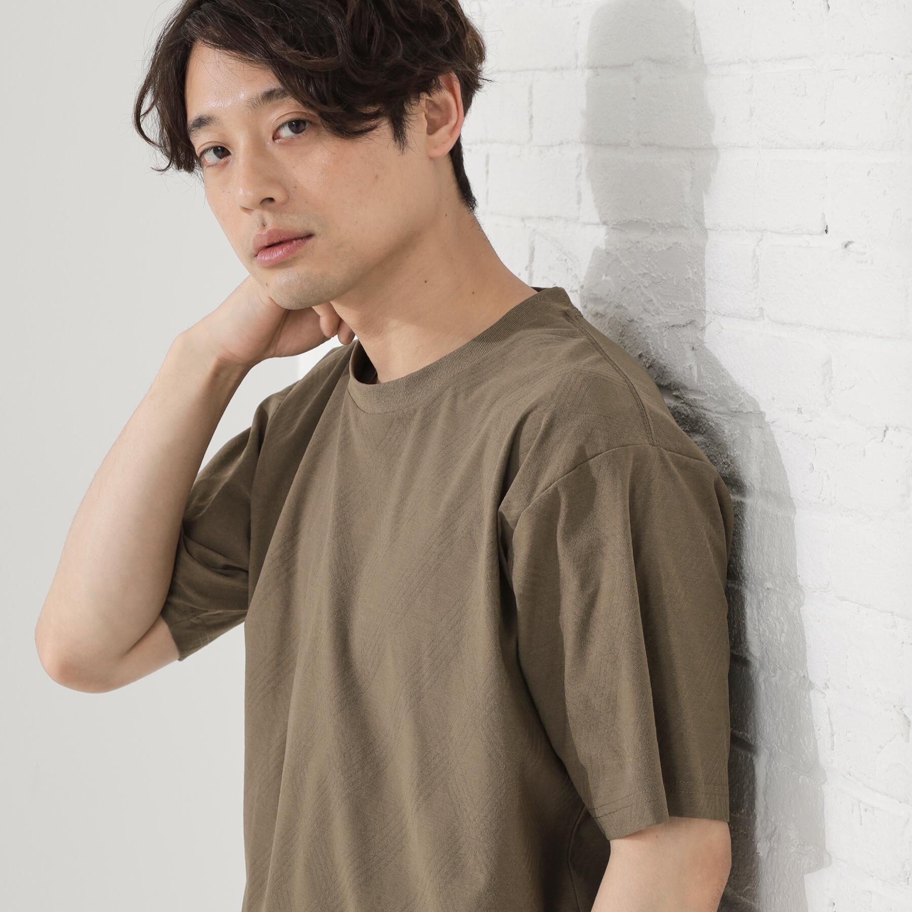 THE SHOP TK「パーフェクテックリンクス半袖Tシャツ 【接触冷感／吸水速乾／UVカット／洗濯機OK】」|Tシャツ・カットソー|