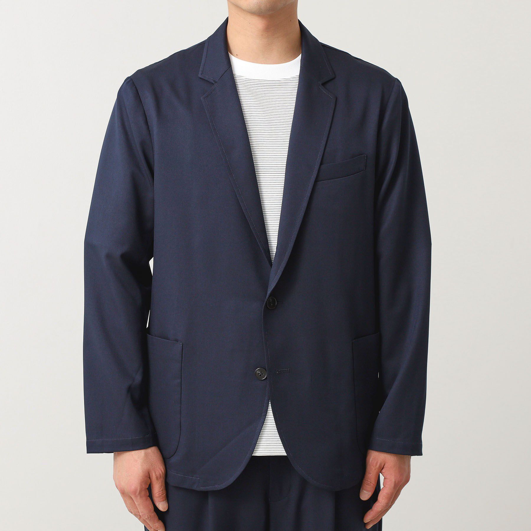 THE SHOP TK「スムースファイバーリラックスジャケット 【セットアップ可／UVカット／イージーケア／洗濯機OK】」|テーラードジャケット|
