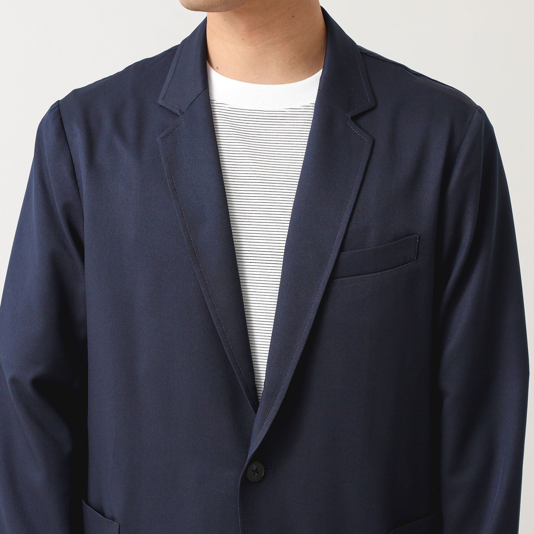 THE SHOP TK「スムースファイバーリラックスジャケット 【セットアップ可／UVカット／イージーケア／洗濯機OK】」|テーラードジャケット|