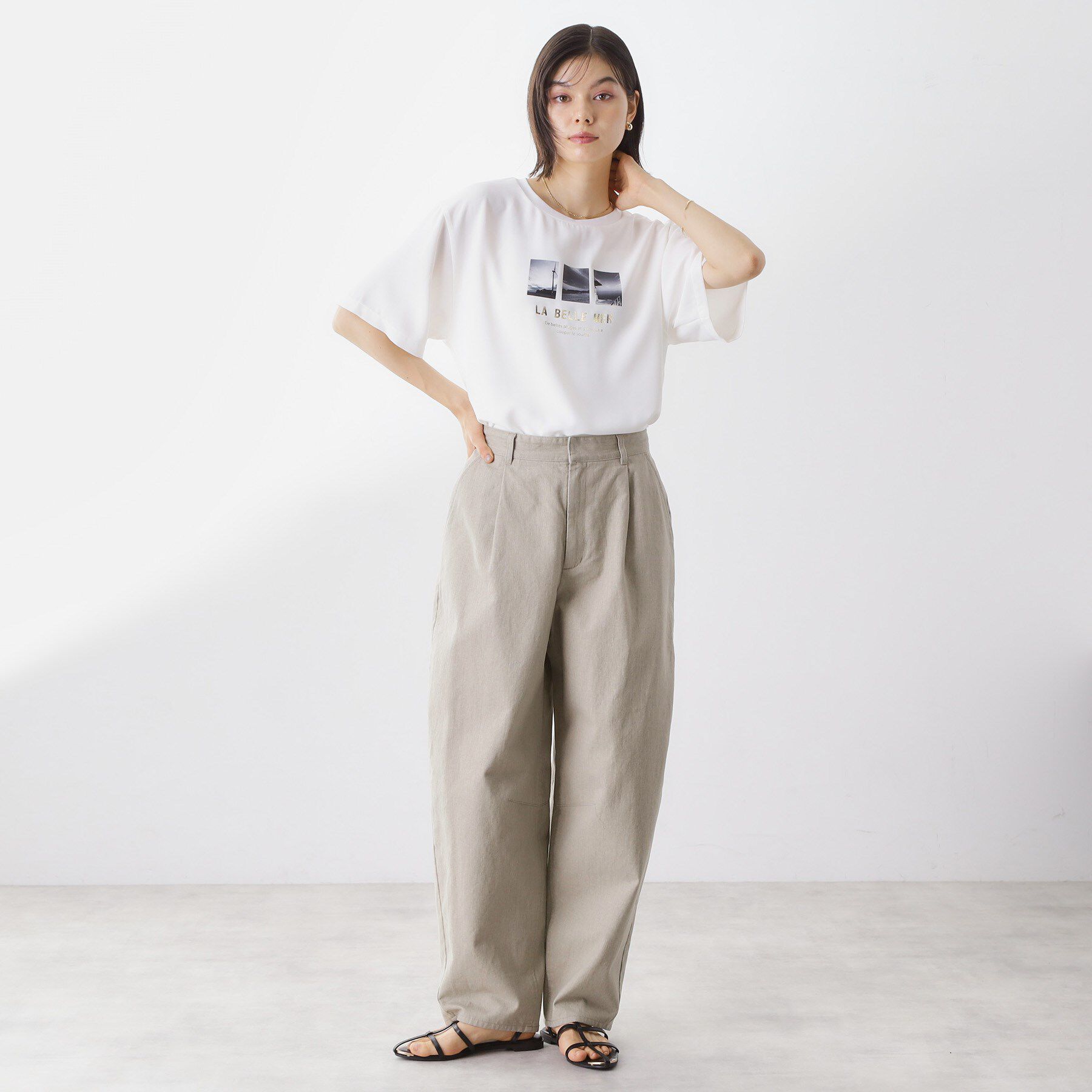 THE SHOP TK「アソートロゴTシャツ【接触冷感/防シワ/吸水速乾/UVケア/洗濯機OK】」|Tシャツ・カットソー|